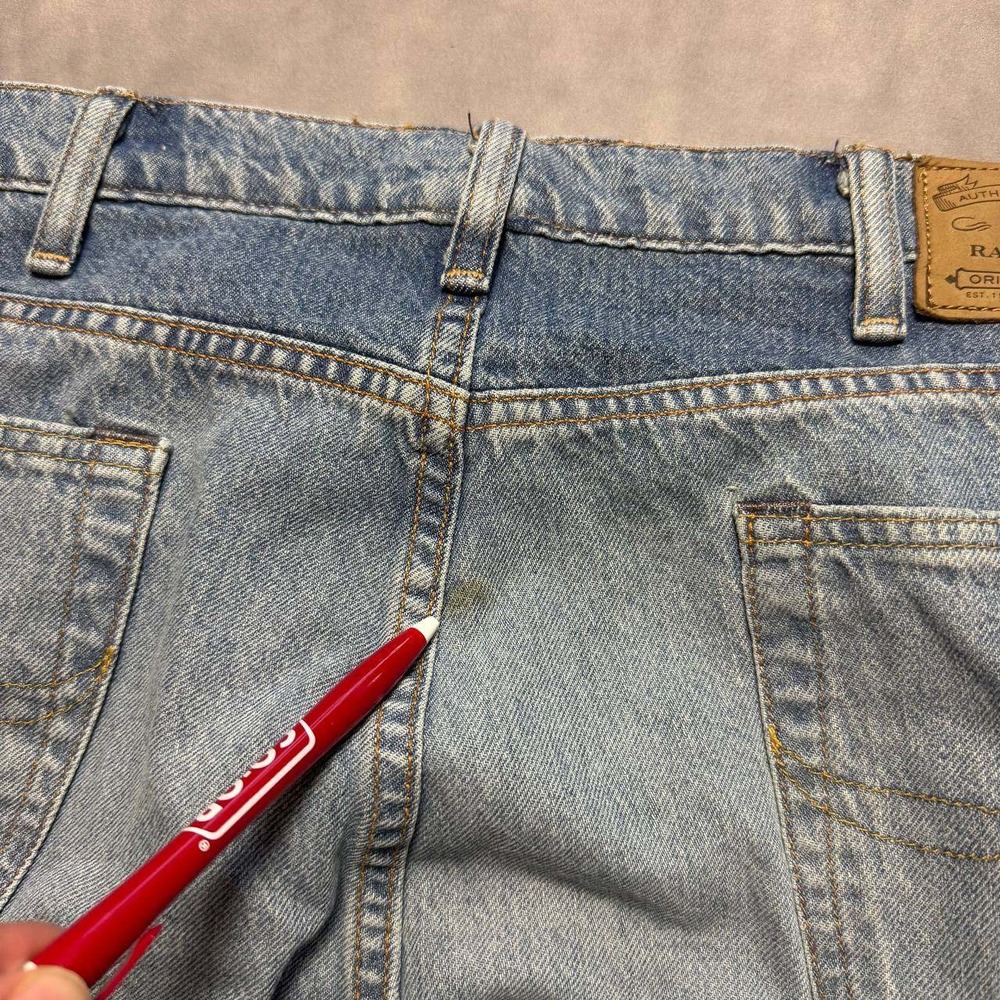 Polo Ralph Lauren Jeans Mens 36x30 Light Wash Blue 90s Vintage Straight Leg - Picture 3 of 14